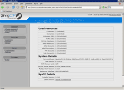 SysCP - Konfigurationstool für Webserver